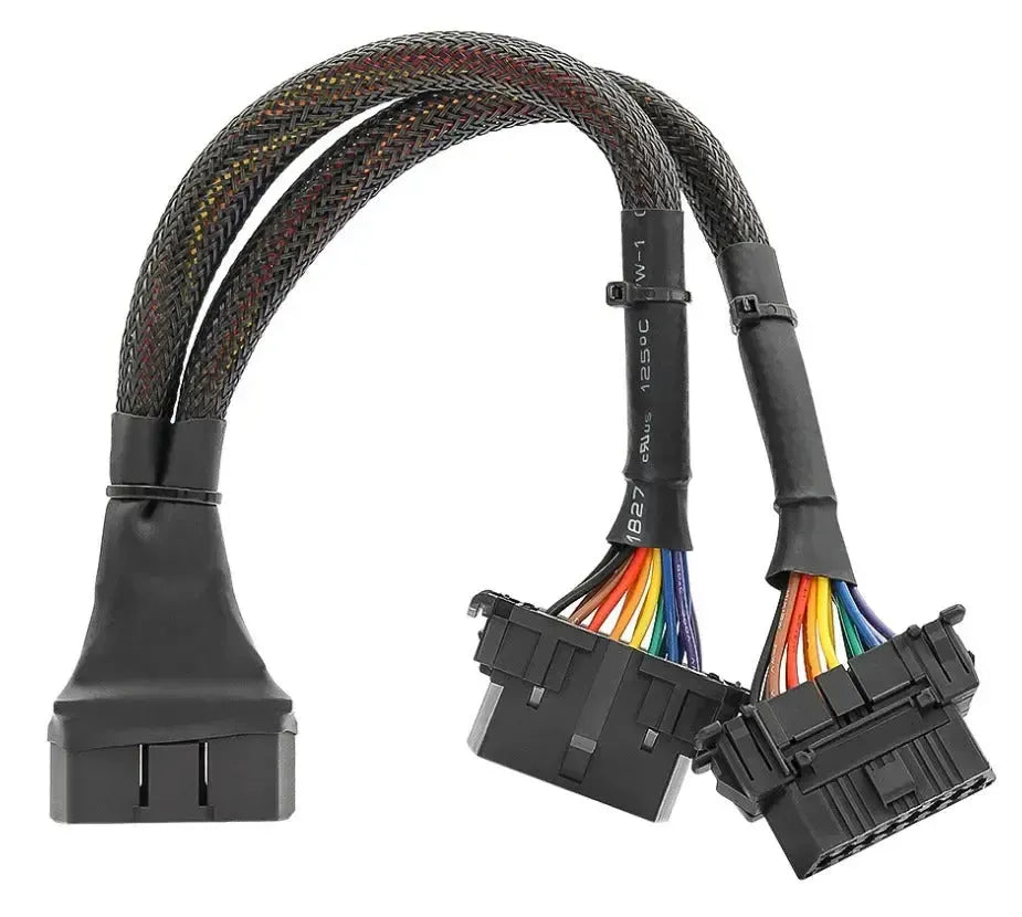 16-pins OBD2 Nylon Extension and Splitter Cable 2-piece (30 cm) | Interface