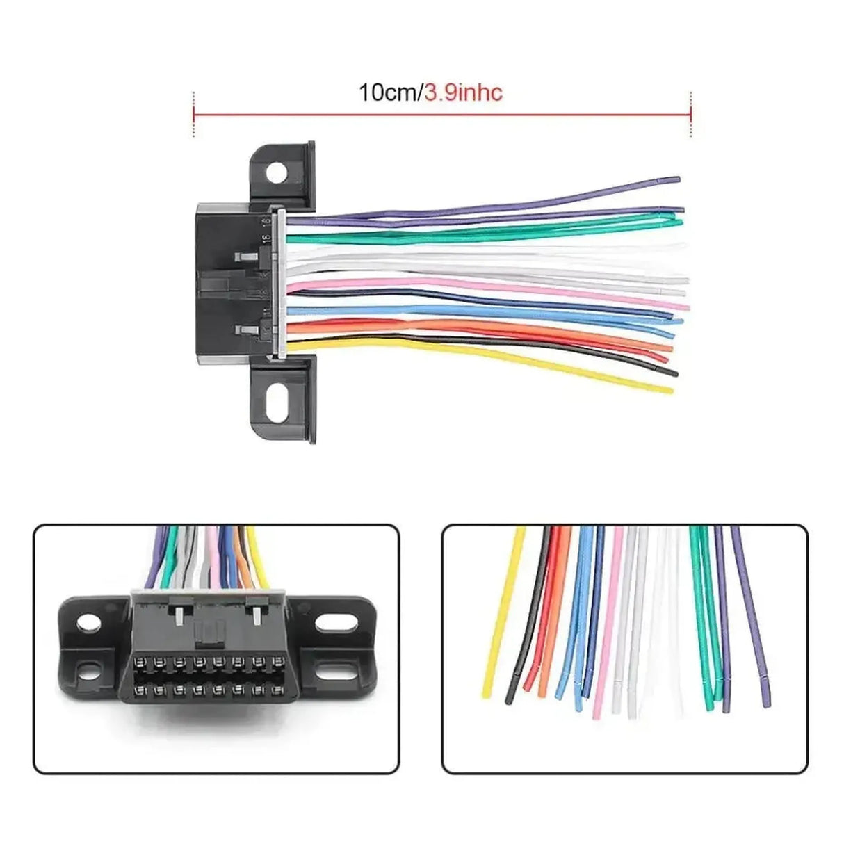 16-pin OBD2 Port (Female) with 16 Open End Cables (10 cm) | Accessories