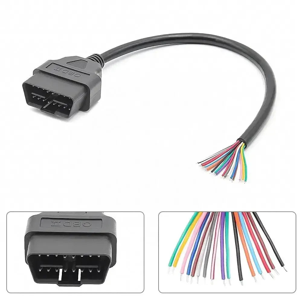16-pins OBD2 Plug (Male) with 16 Open End Cables (30 cm) | Accessories