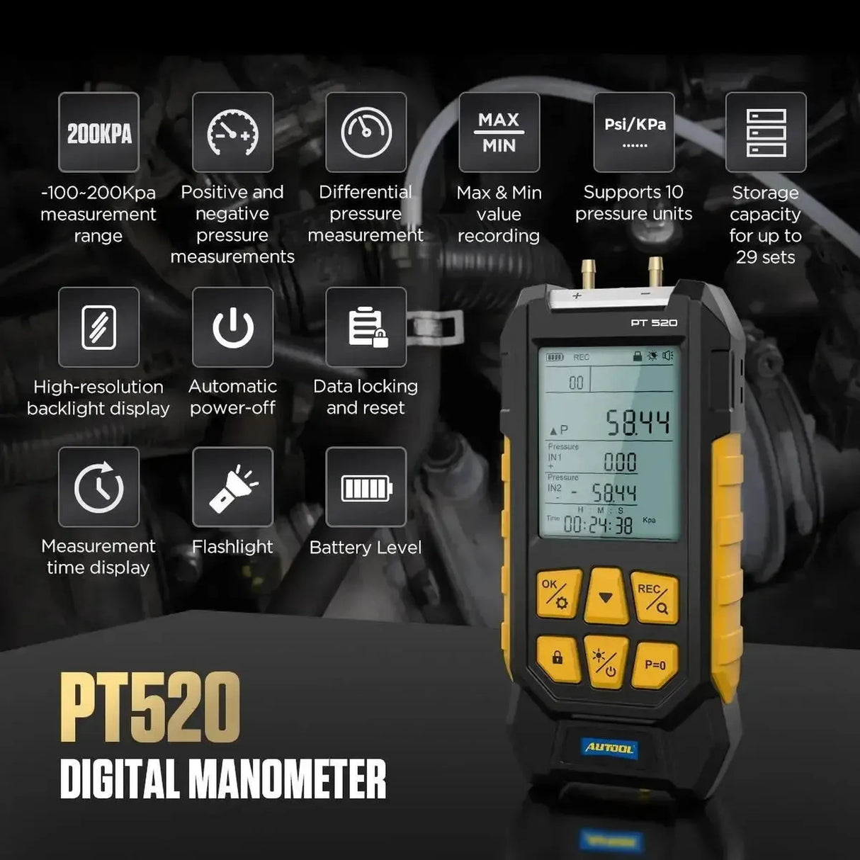 Autool PT520 | Air Pressure Tester
