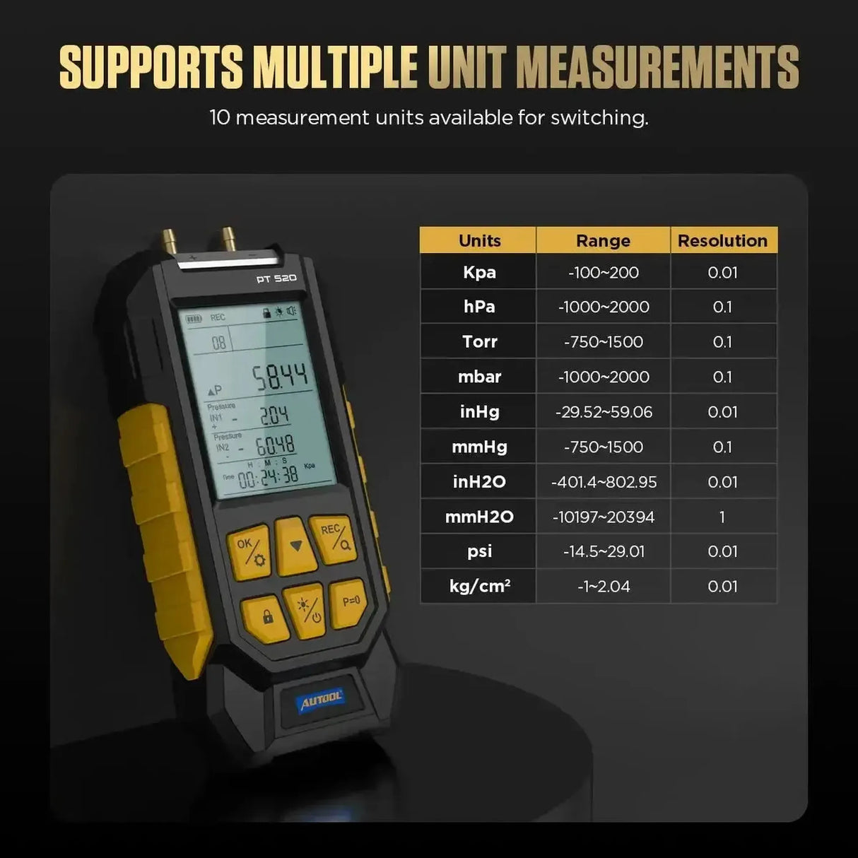 Autool PT520 | Air Pressure Tester