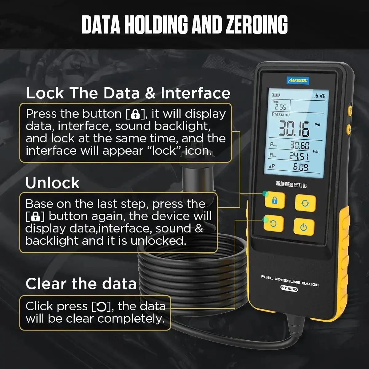 Autool PT630 | Fuel Pressure Tester