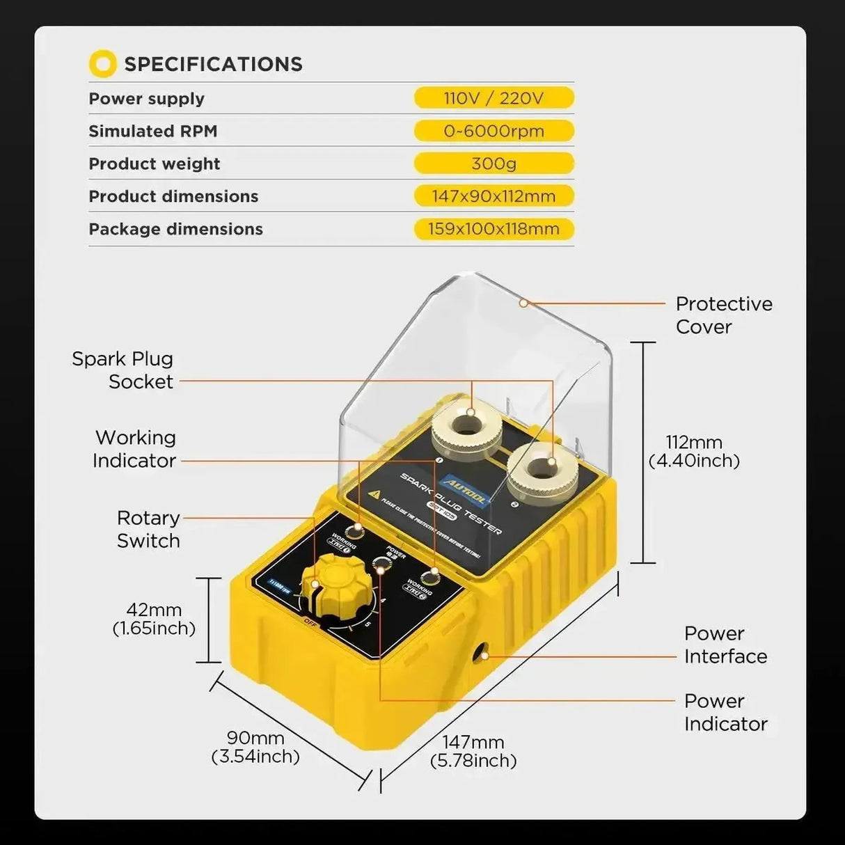 Autool SPT105 | Spark Plug Tester