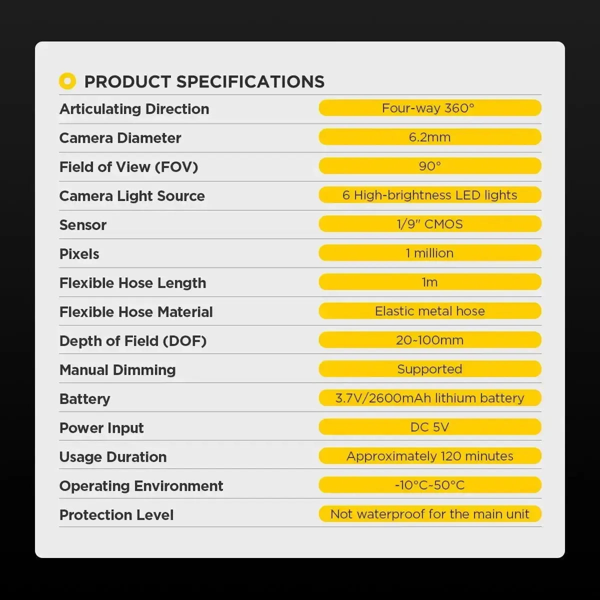 Autool SVB303 | Inspection camera (6.2 mm)