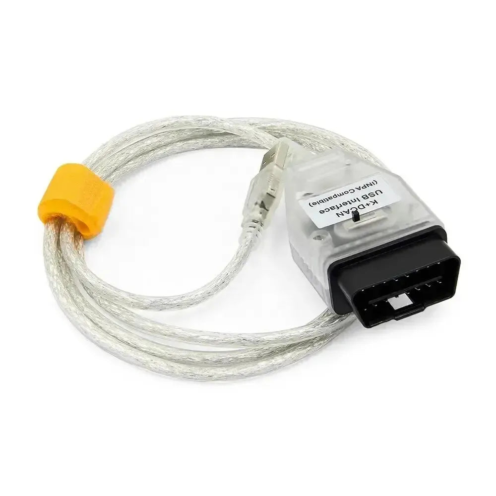 BMW K+DCAN OBD2 - USB Switch Interface Cable White