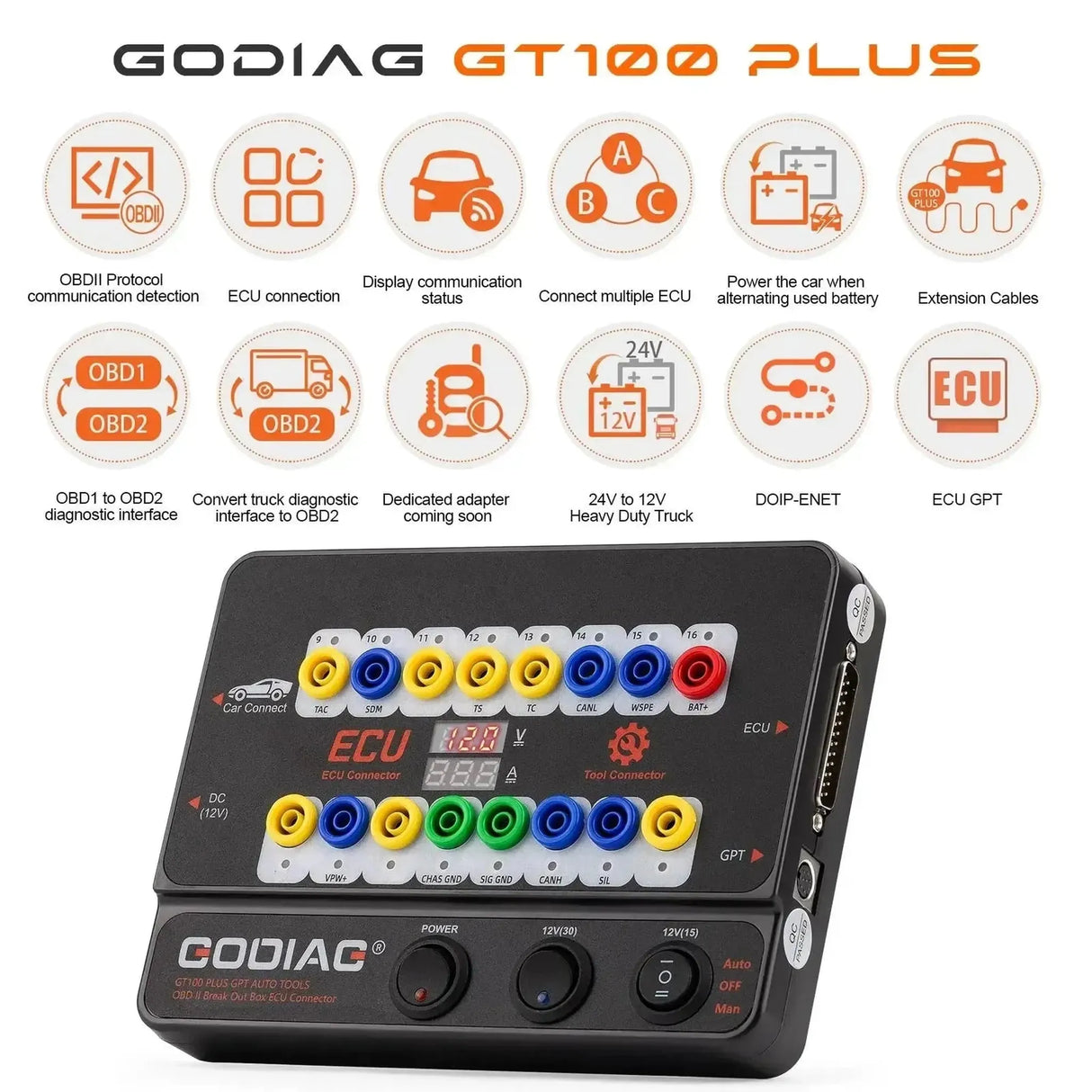 GoDiag GT100 Plus | Breakout Box | Accessories
