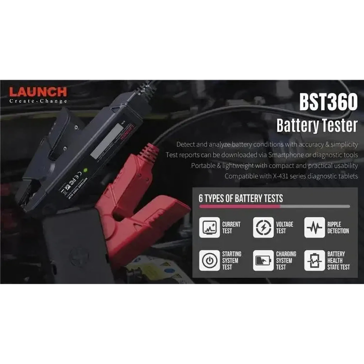 Launch BST360 | Battery Tester