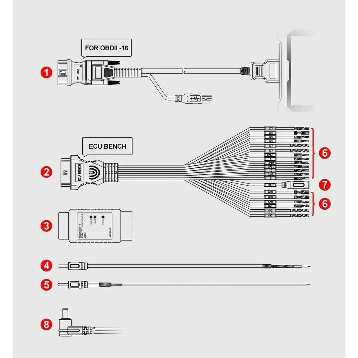 OBDSTAR P003 Kit | Accessories