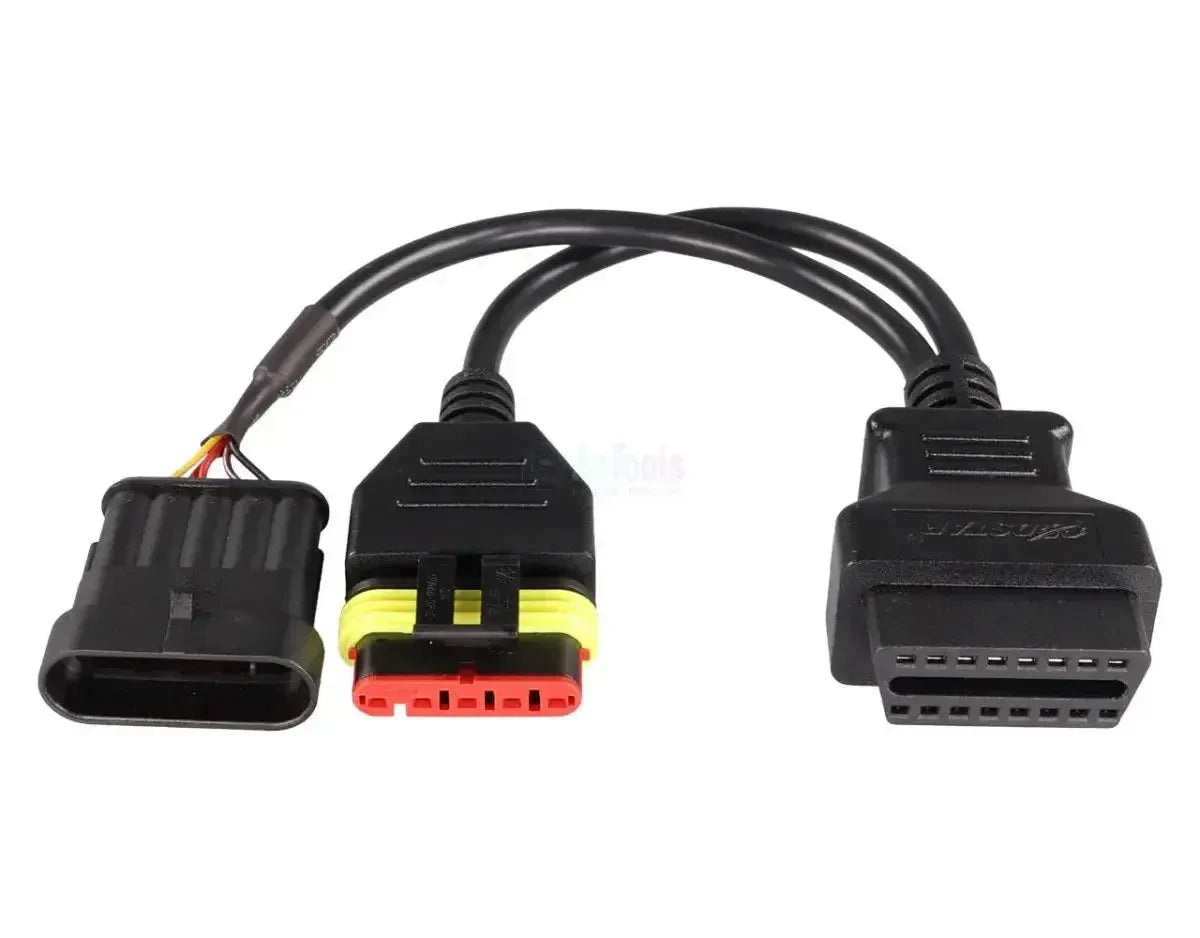 OBDSTAR (M047) | Vespa 5+5-pins OBD – 16-pins OBD2 Adapter Cable | Motorcycle