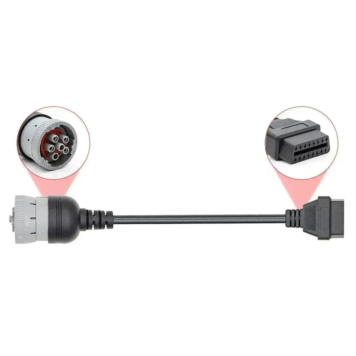 Universal 6-pin J1708 - 16-pin OBD2 Adapter Cable | Commercial and Work Vehicle
