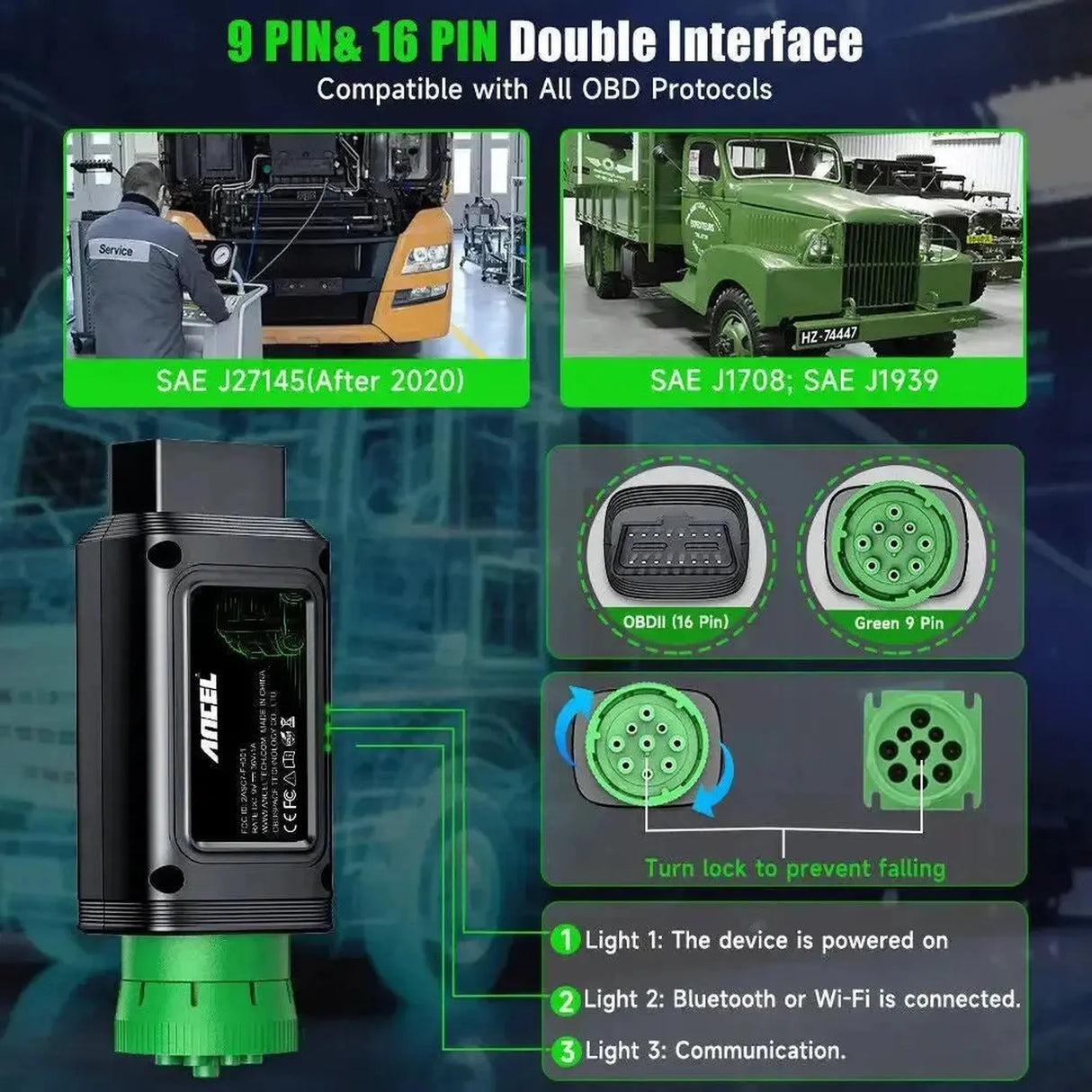 Ancel HD100 Truck Diagnostic Tool