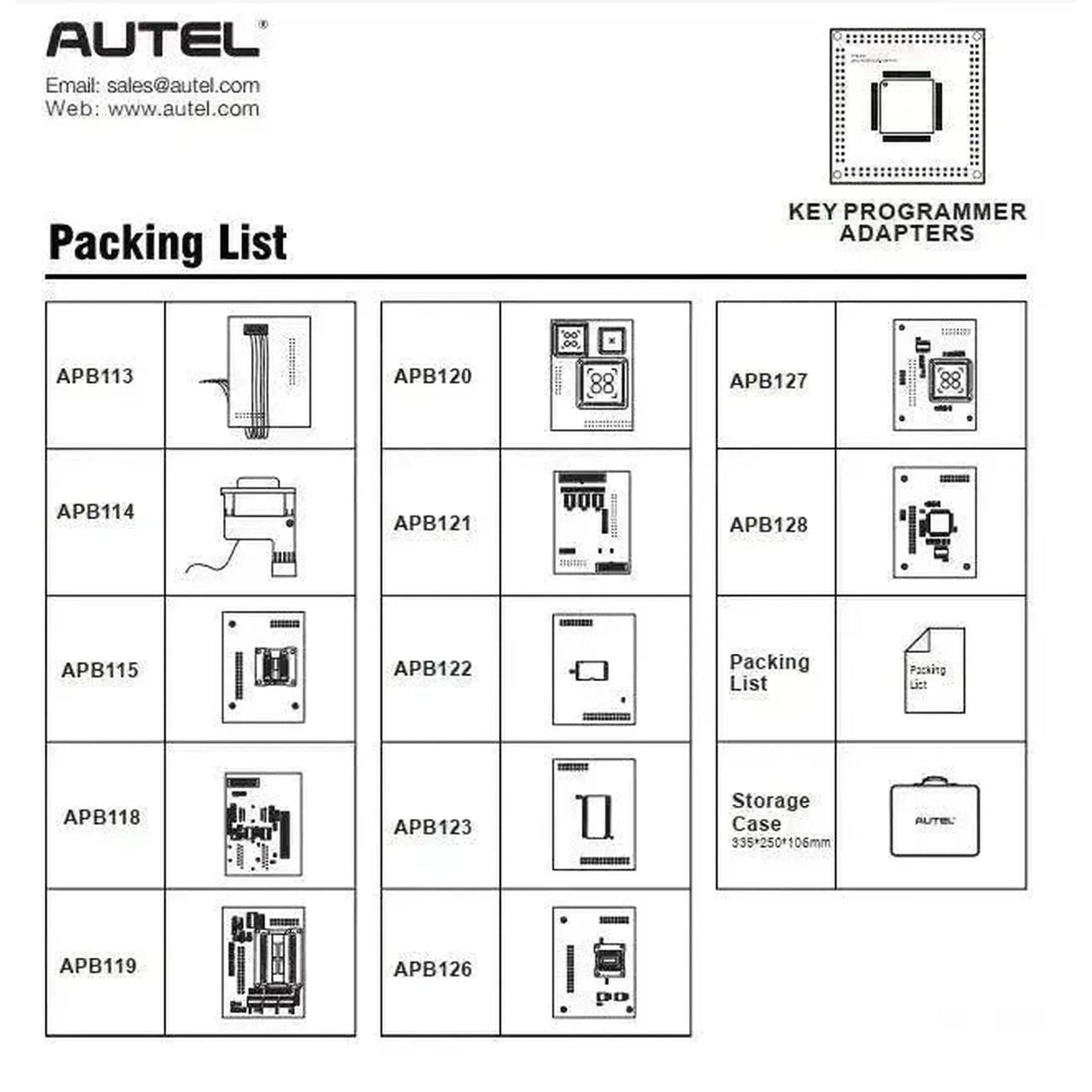 Autel MaxiIM IMPKA Adapter Kit | Accessories (12-Piece)