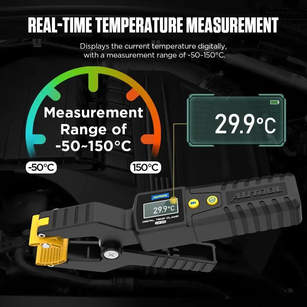 Autool LM55 | HVAC Temperature Clamp | Accessories
