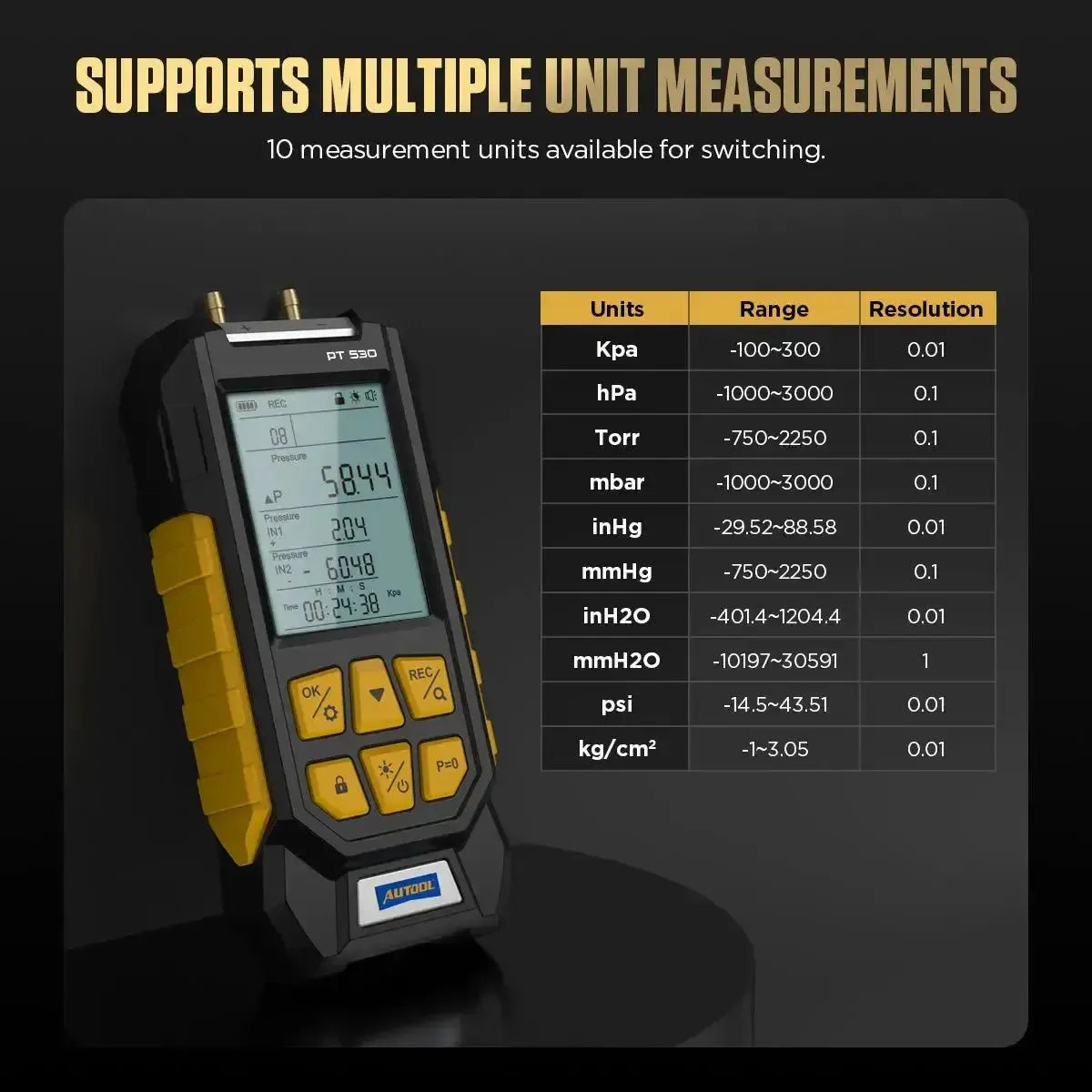Autool PT530 | Air Pressure Tester