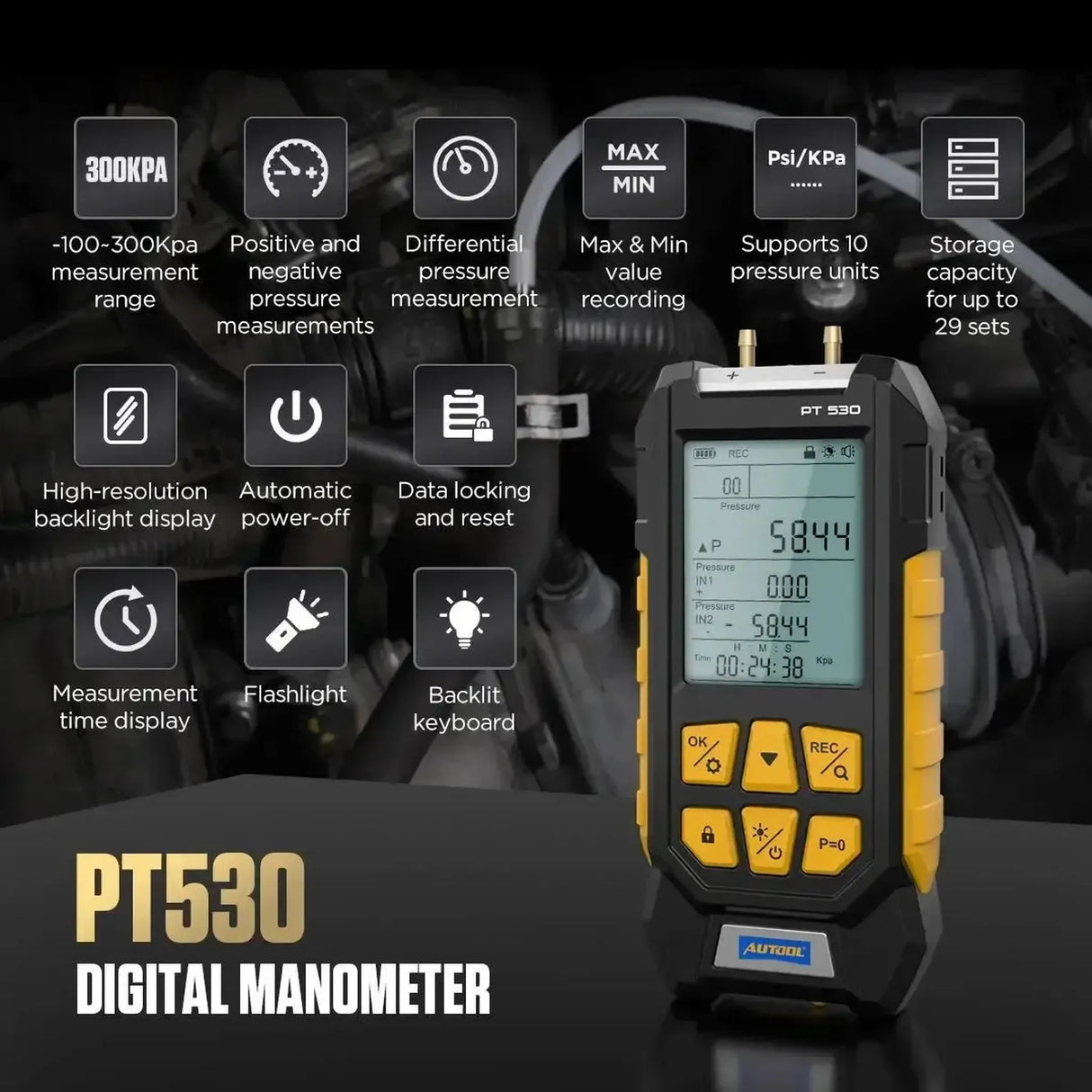 Autool PT530 | Air Pressure Tester