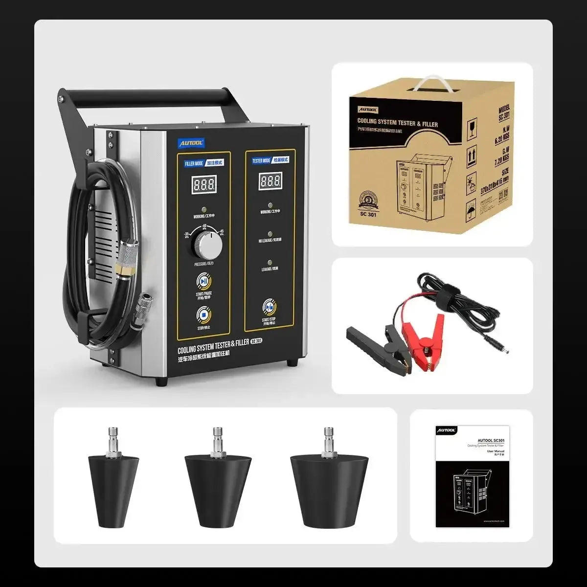 Autool SC301 | Coolant Tester & Bleeder