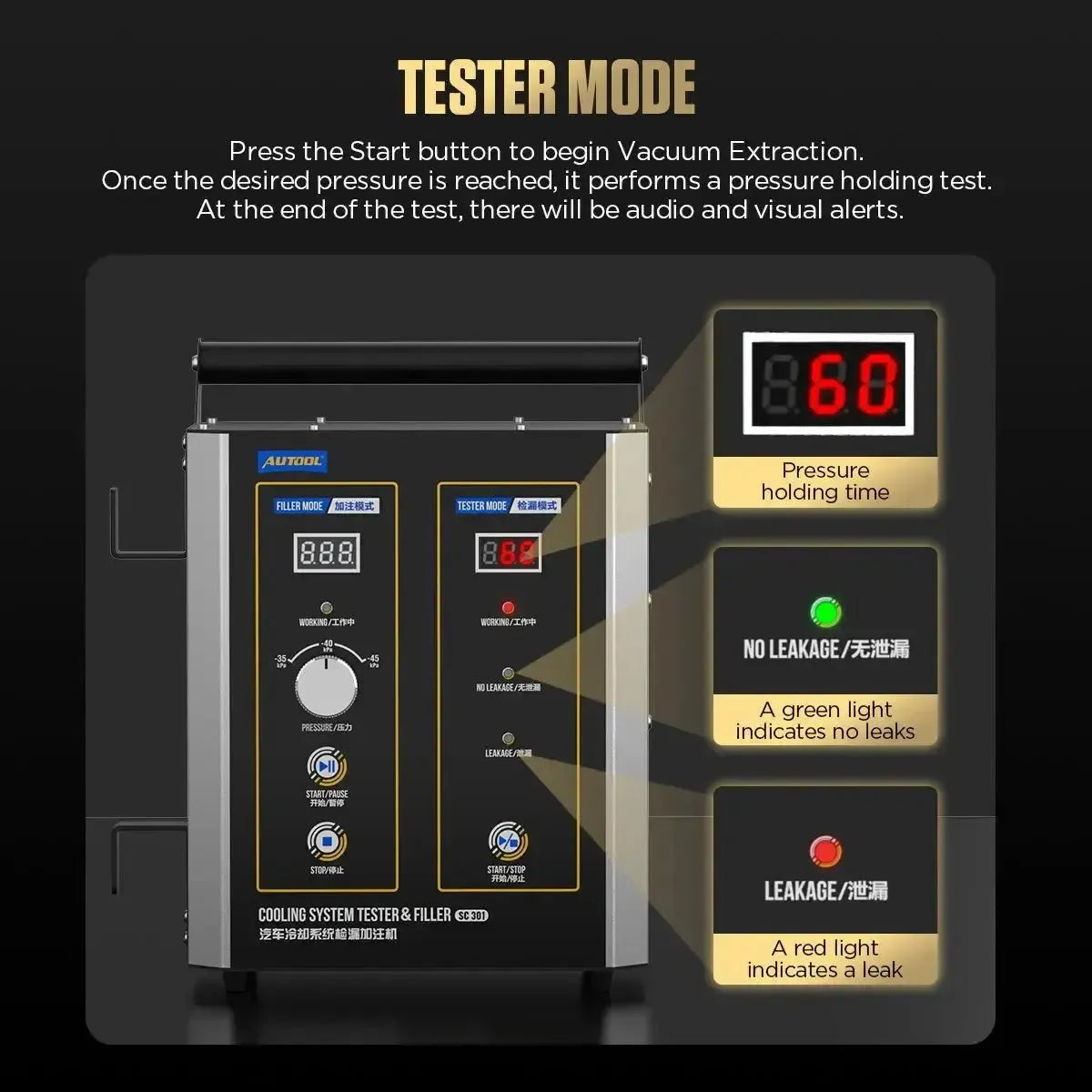 Autool SC301 | Coolant Tester & Bleeder