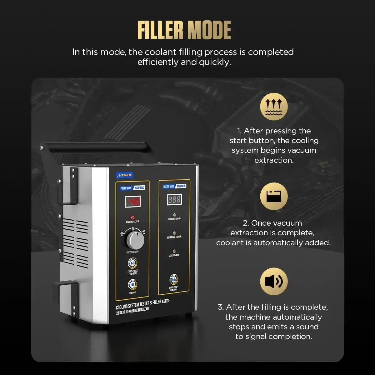 Autool SC301 | Coolant Tester & Bleeder