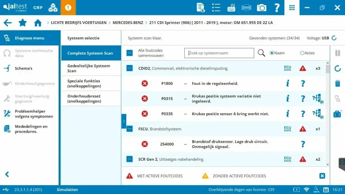 Jaltest LCV (Light Commercial Vehicle) Diagnostic Tool