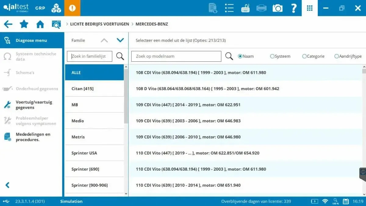 Jaltest LCV (Light Commercial Vehicle) Diagnostic Tool
