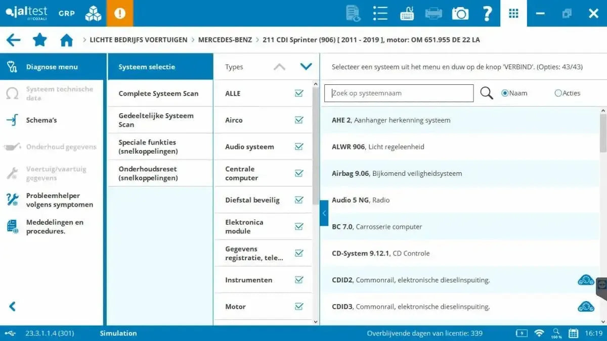 Jaltest LCV (Light Commercial Vehicle) Diagnostic Tool