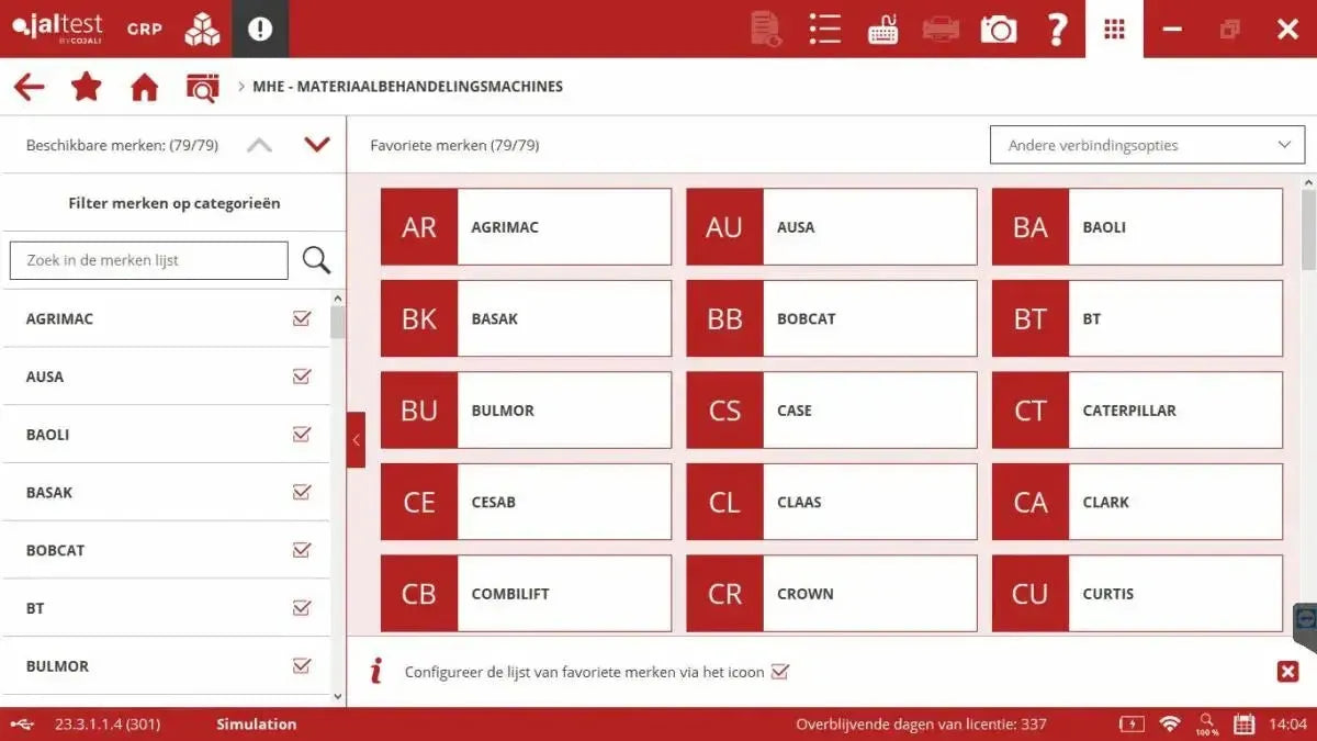 Jaltest MHE (Material Handling Equipment) Diagnostic Tool