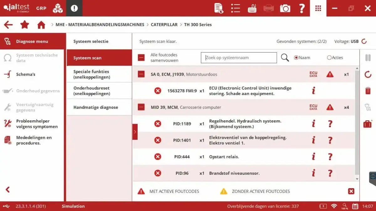 Jaltest MHE (Material Handling Equipment) Diagnostic Tool