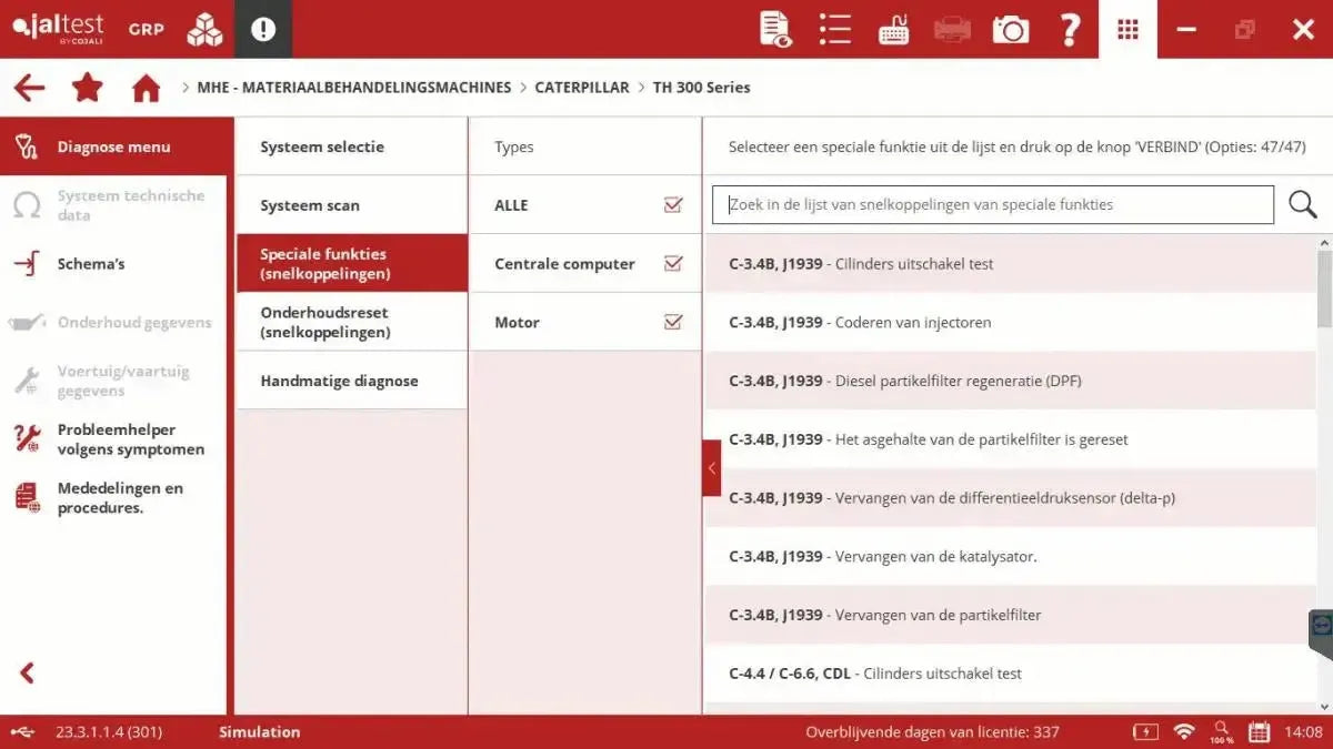 Jaltest MHE (Material Handling Equipment) Diagnostic Tool