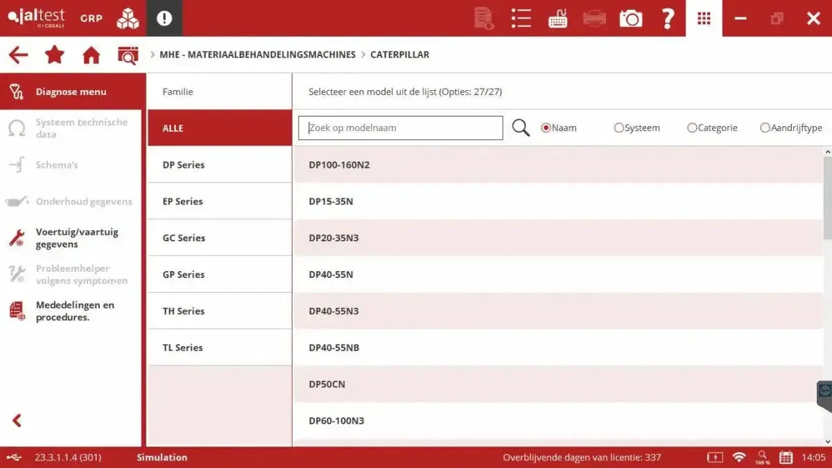 Jaltest MHE (Material Handling Equipment) Diagnostic Tool