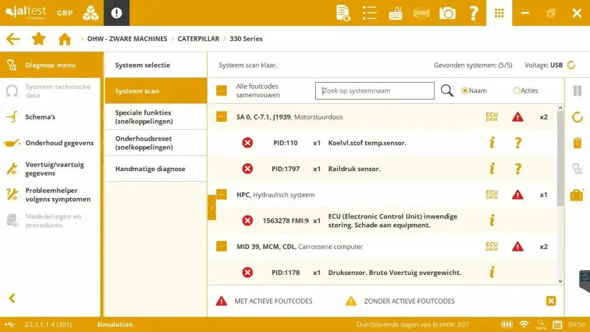 Jaltest Sweeping Machines Diagnostic Tool