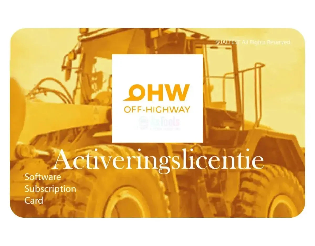 Jaltest (29308) | OHW (Off-Highway) | Software activation