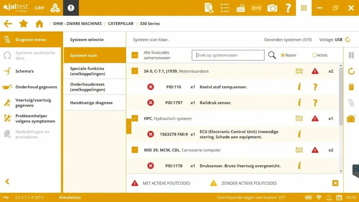 Jaltest OHW (Off-Highway) Diagnostic Tool
