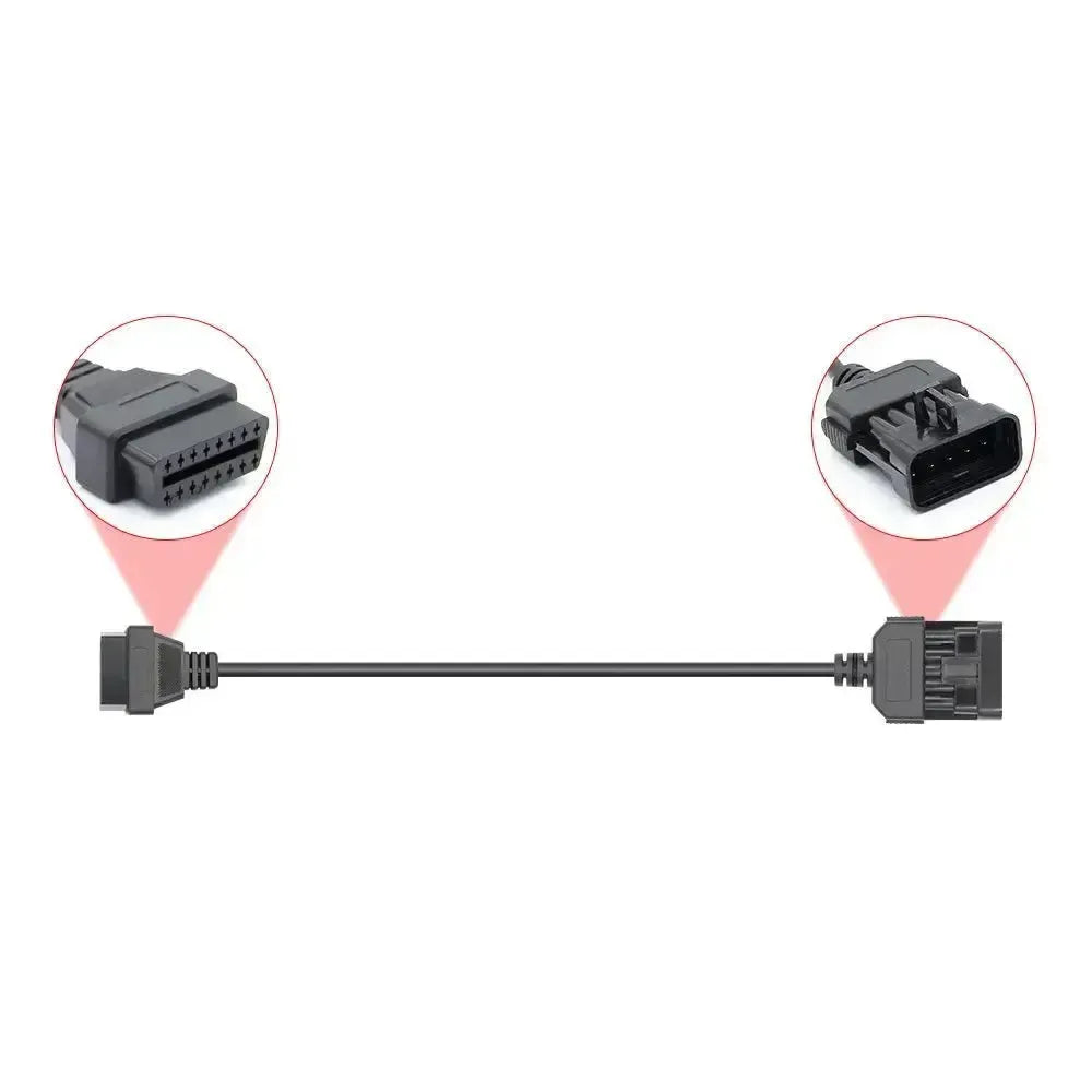 Opel 10-pins OBD1 – 16-pins OBD2 Adapter Cable | Passenger car