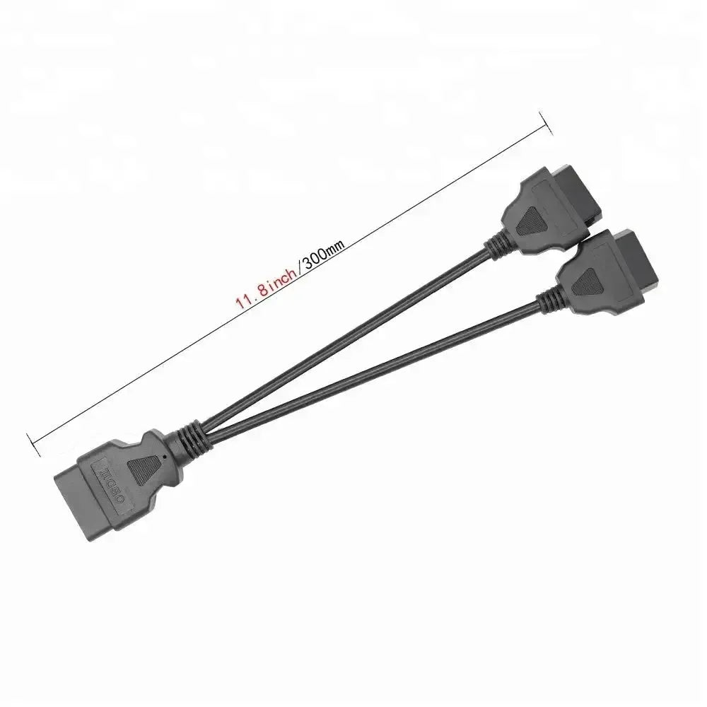 16-pins OBD2 Extension and Splitter Cable 2-piece (30 cm) | Interface