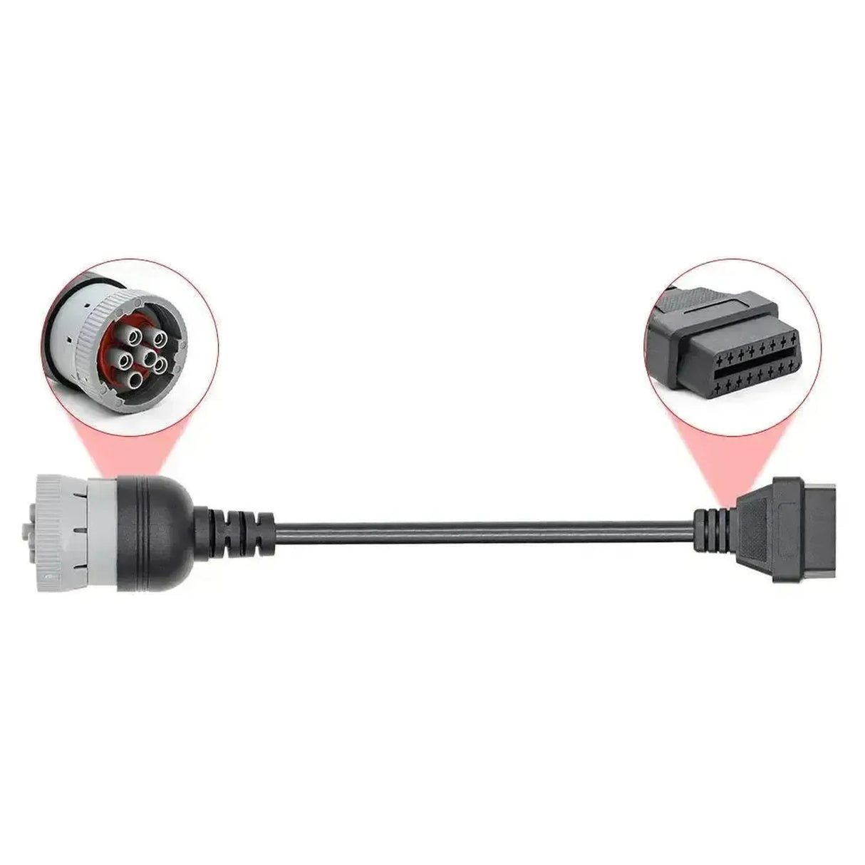 Universal 6-pin J1708 - 16-pin OBD2 Adapter Cable | Commercial and Work Vehicle