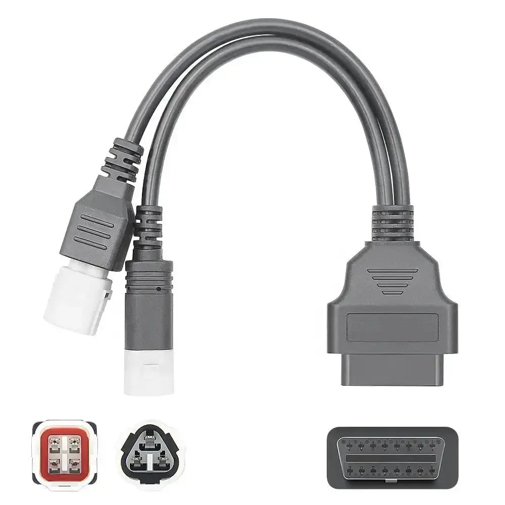 Yamaha 3+4-pins OBD – 16-pins OBD2 Adapter Cable | Motorcycle