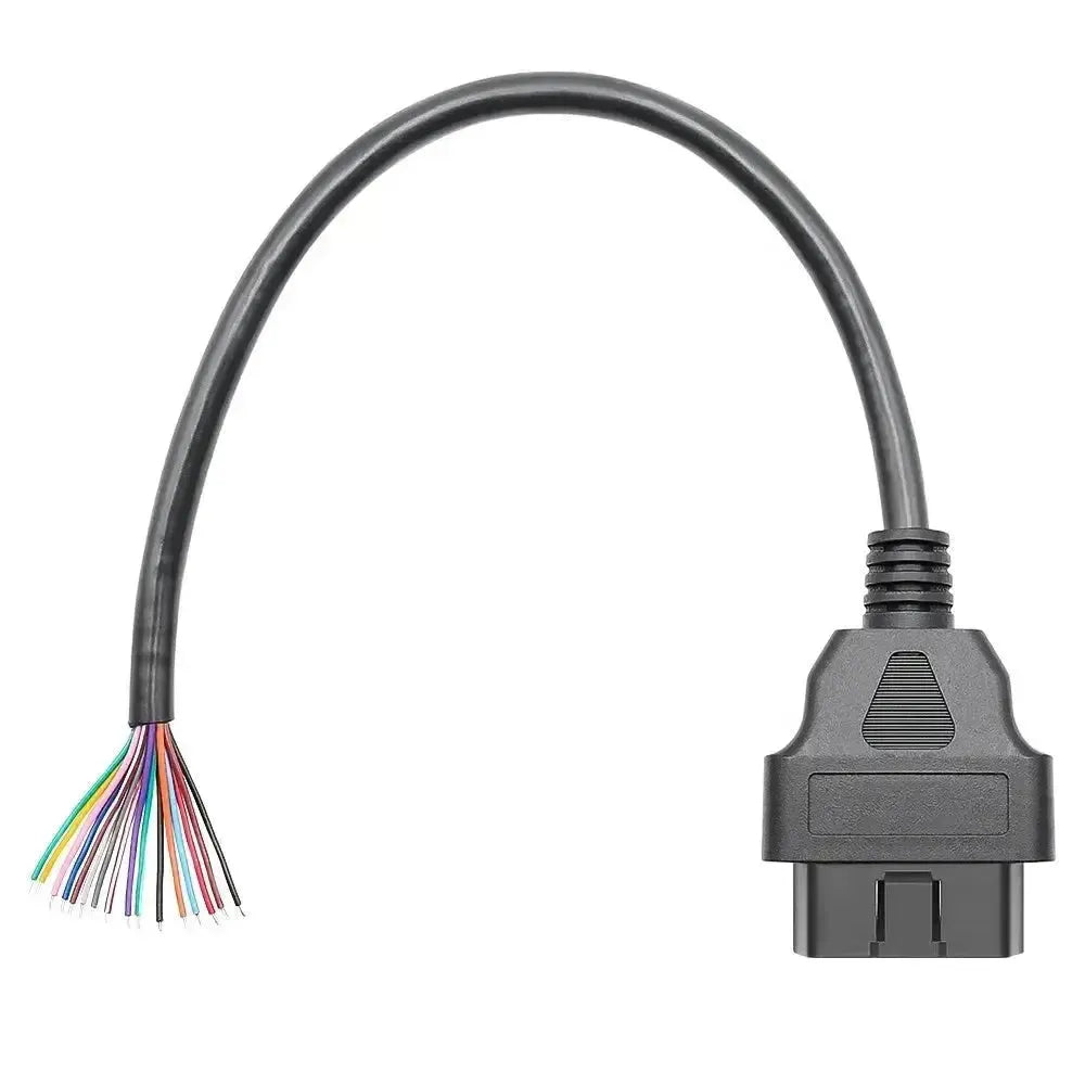16-pins OBD2 Connector (Male) with 16 Open End Cables – 30 cm
