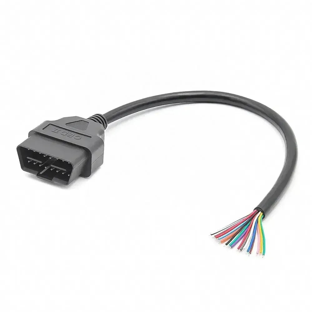 16-pins OBD2 Connector (Male) with 16 Open End Cables – 30 cm