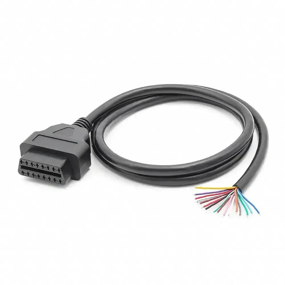 16-pins OBD2 Port (Female) with 16 Open End Cables – 100 cm