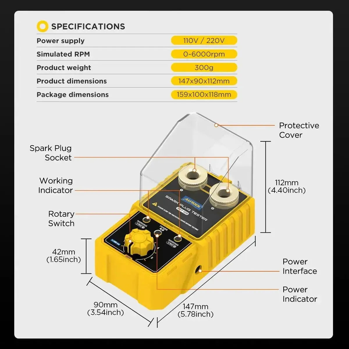 Autool SPT105 | Spark Plug Tester