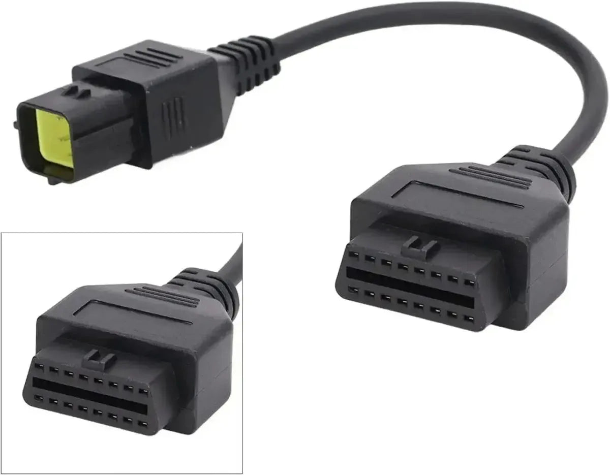 Husqvarna 6-pin to 16-pin OBD2 adapter cable – Motorcycle