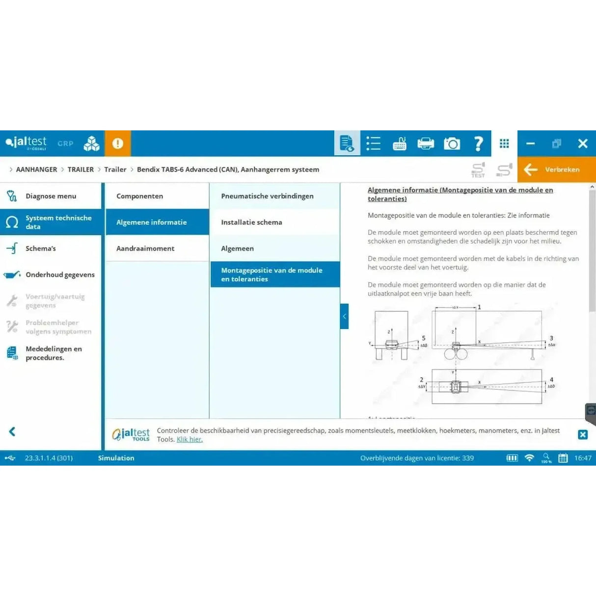Jaltest Trailer Diagnostic Tool
