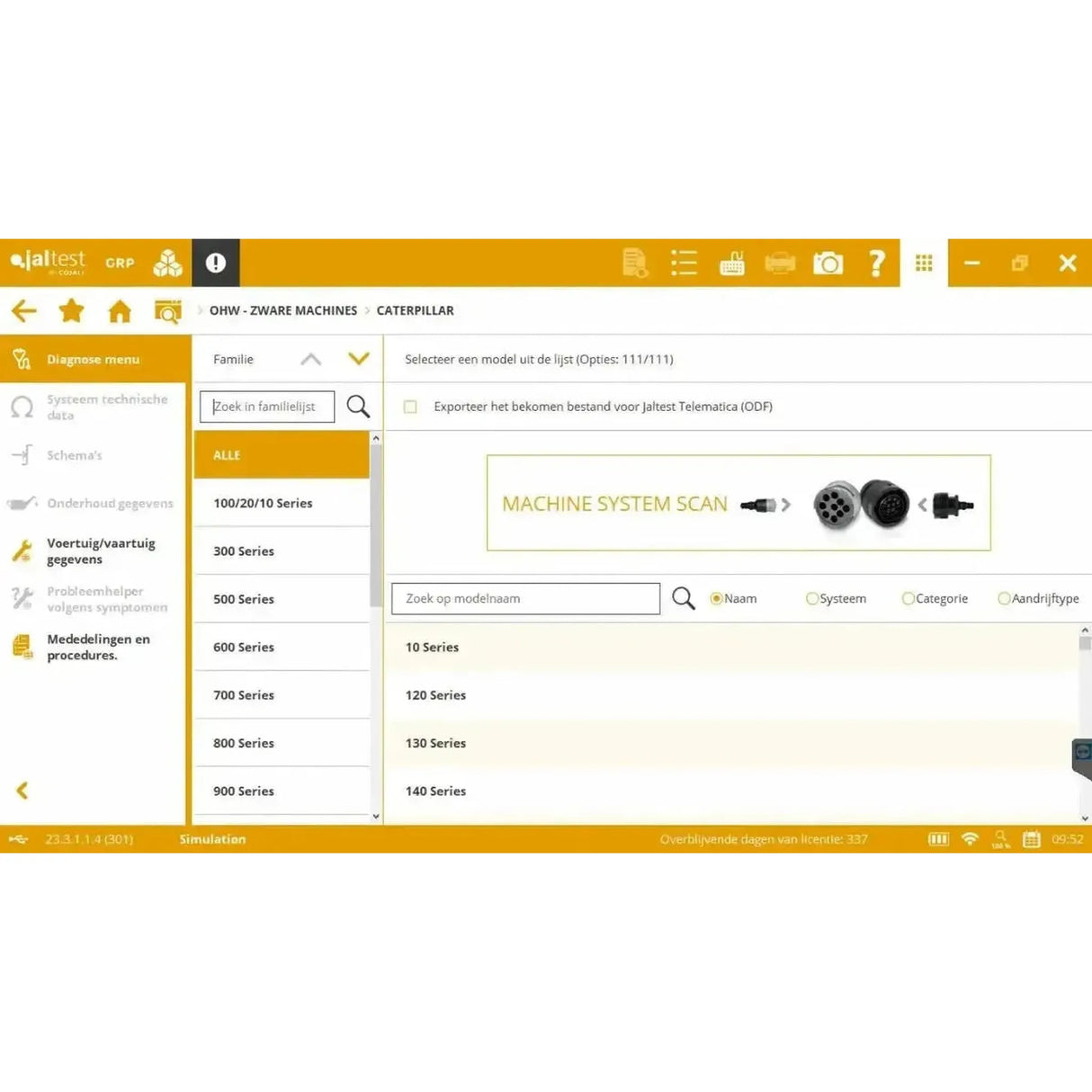 Jaltest Sweepers Diagnostic Tool