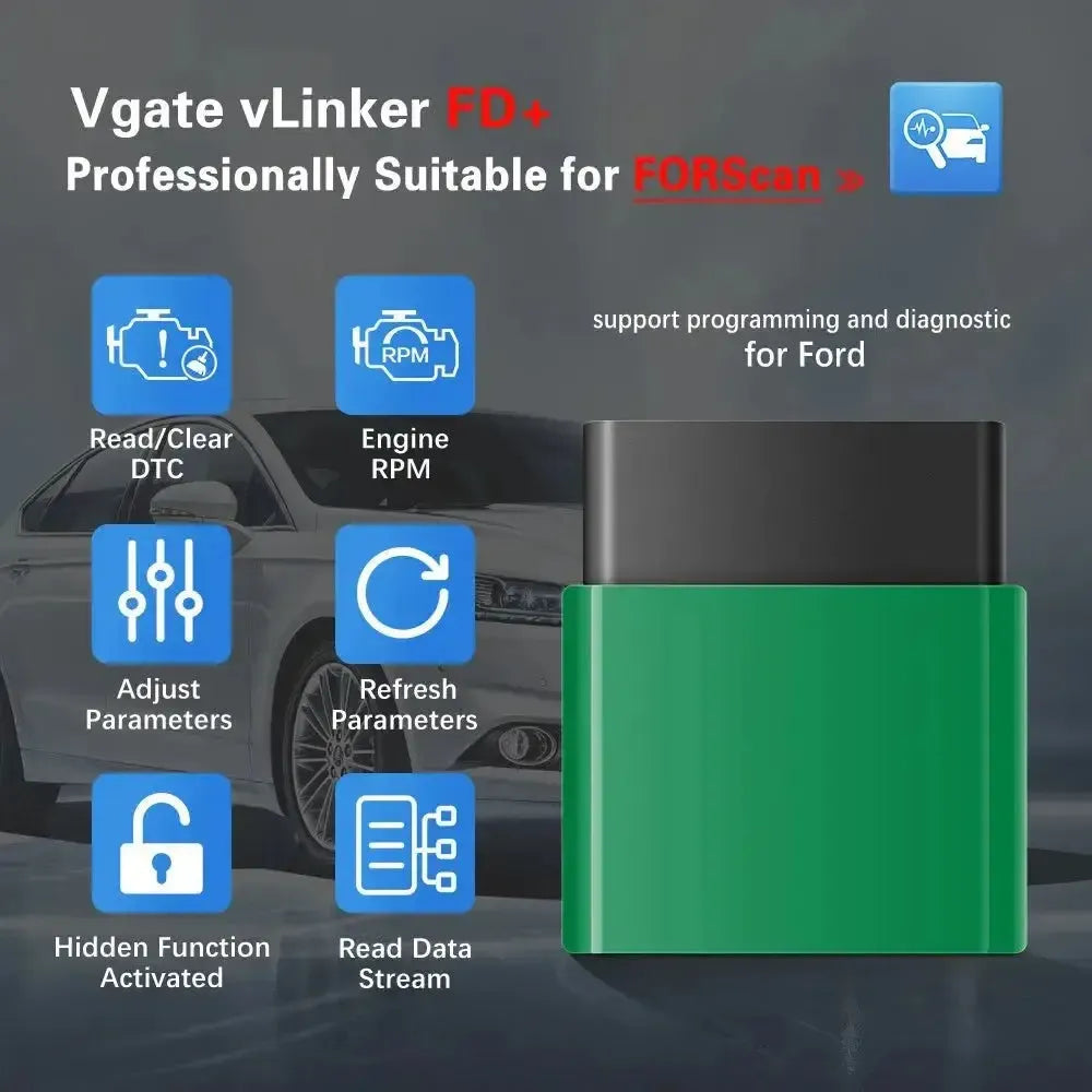 Vgate vLinker FD+ | ELM327 Interface (Bluetooth 4.0)