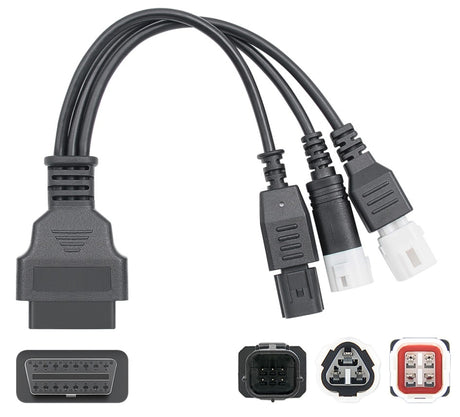 Honda/Yamaha 3+4+6-pins - 16-pins OBD2 Adapter Cable | Motorcycle