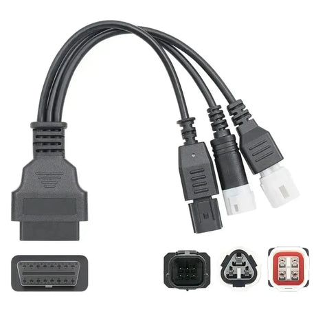Yamaha 3+4+6-pins - 16-pins OBD2 Adapter Cable | Motorcycle