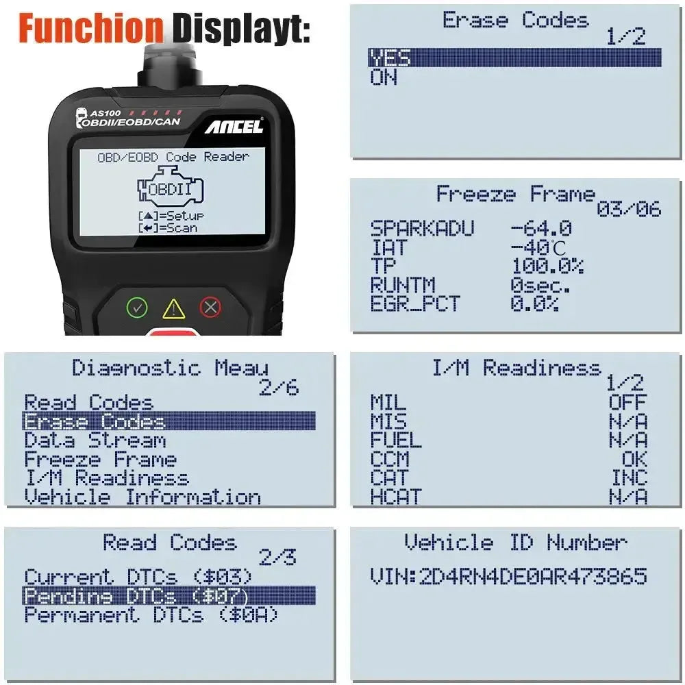 Ancel AS100 Car Fault Code Reader