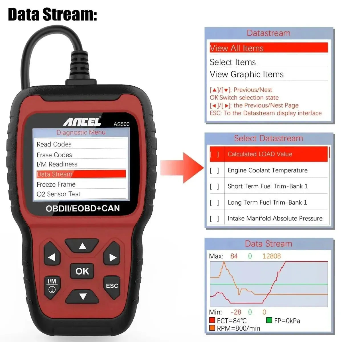Ancel AS500 Car Fault Code Reader