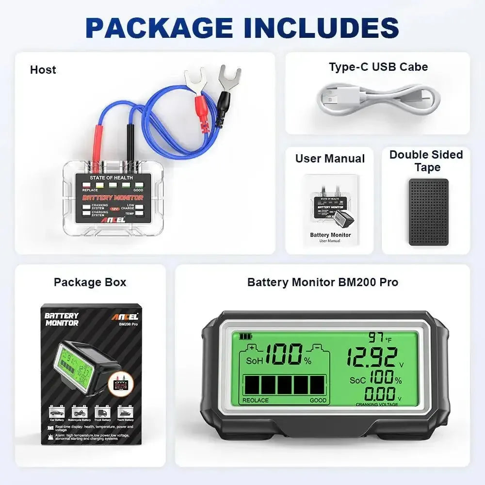 Ancel BM200 Pro Battery Capacity Monitor
