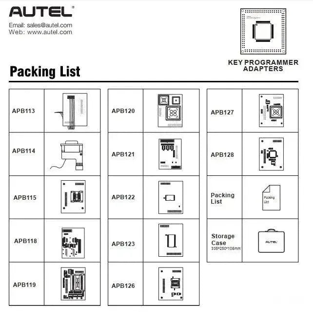 Autel MaxiIM IMPKA Adapter Kit 12-Piece